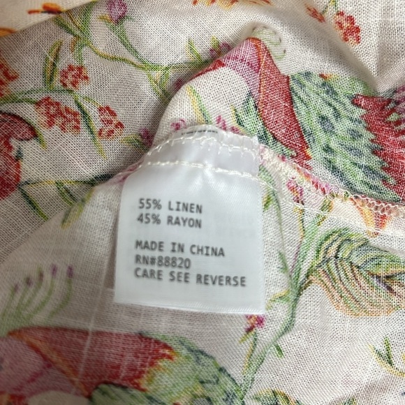 Linen Rachel Zoe set top and shorts linen & rayon floral pattern Sz L nwt - Picture 16 of 16
